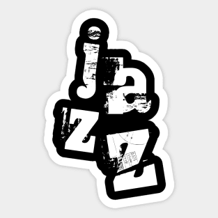 jazz logo design Sticker